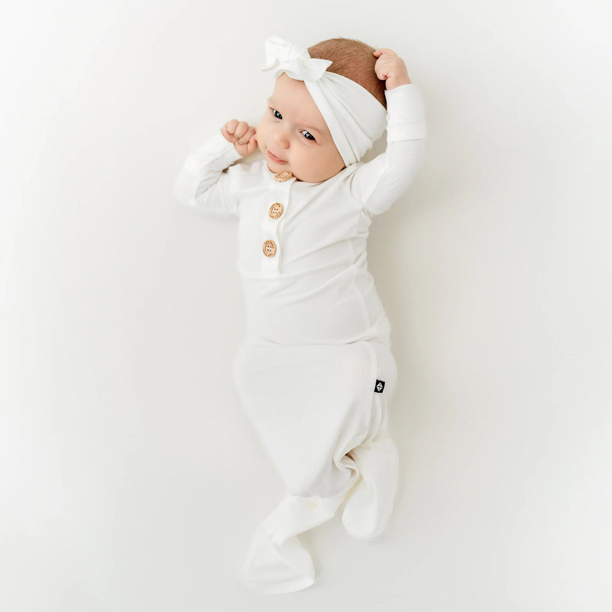 Knotted Gown with Bow Set in Cloud Main image