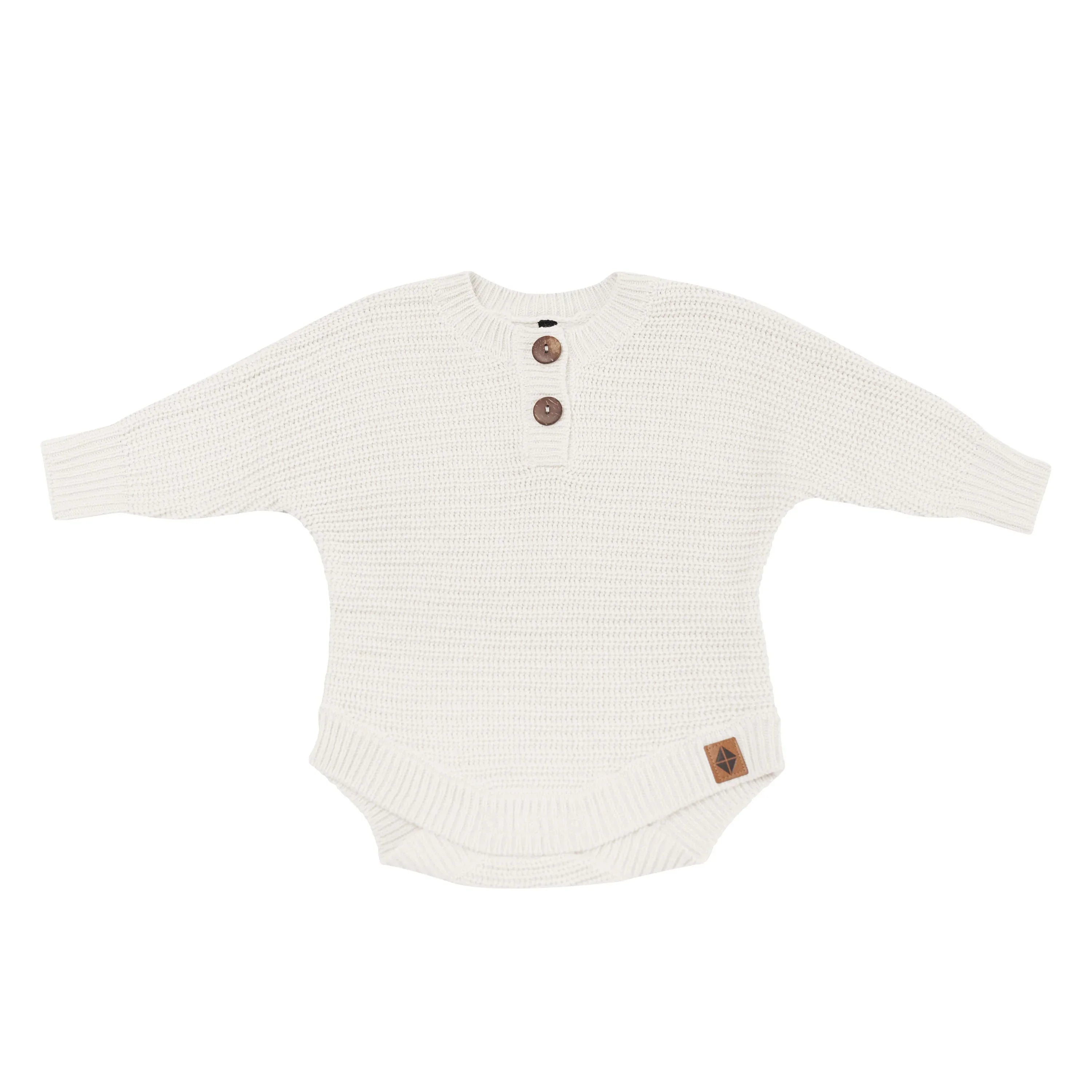 Chunky Knit Romper in Oat Secondary image