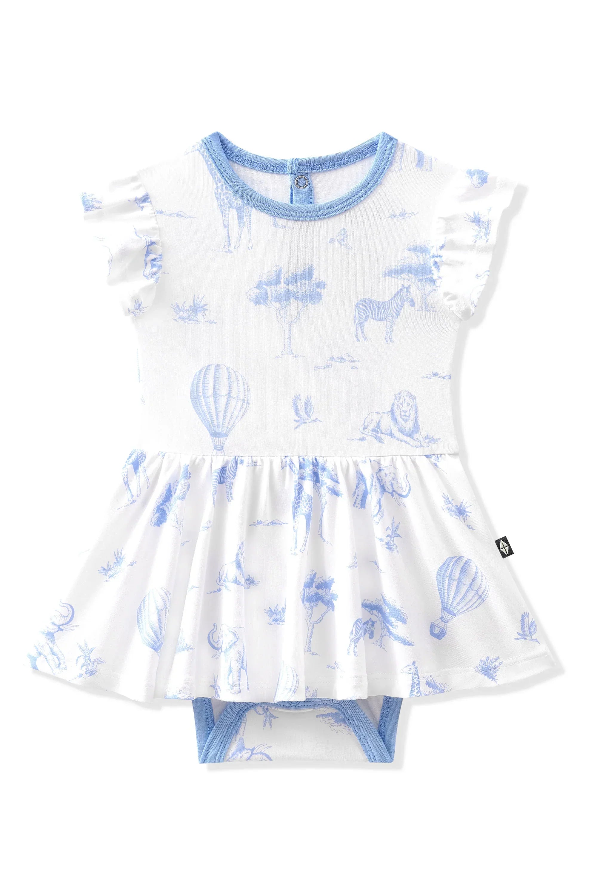 Twirl Bodysuit Dress in Toile Safari Secondary image
