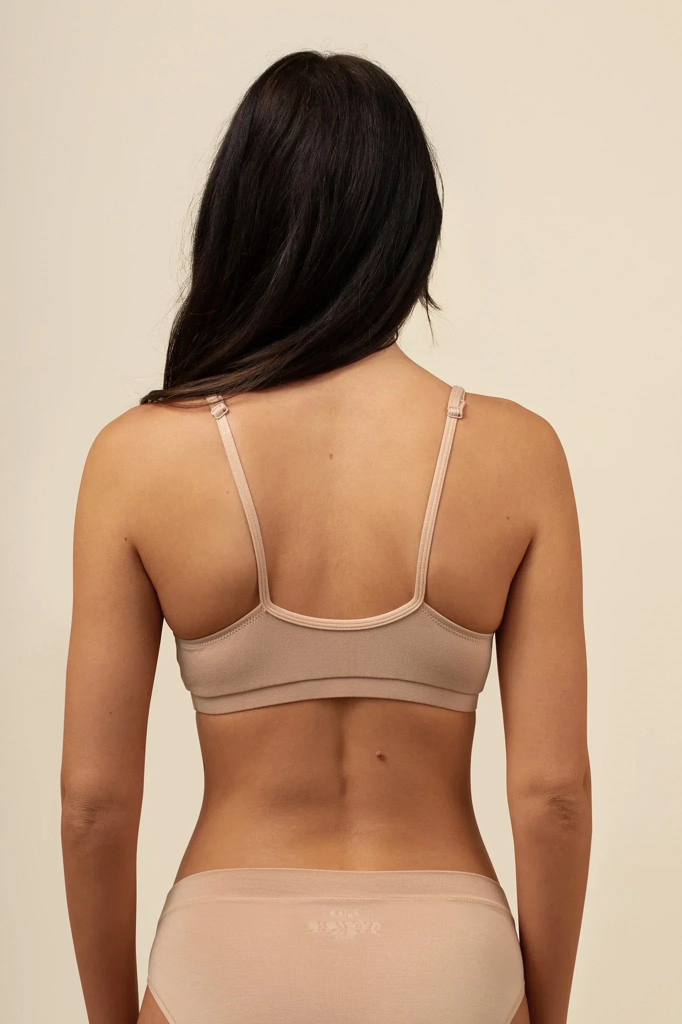 Women's Cross Front Bralette in Chai Secondary image