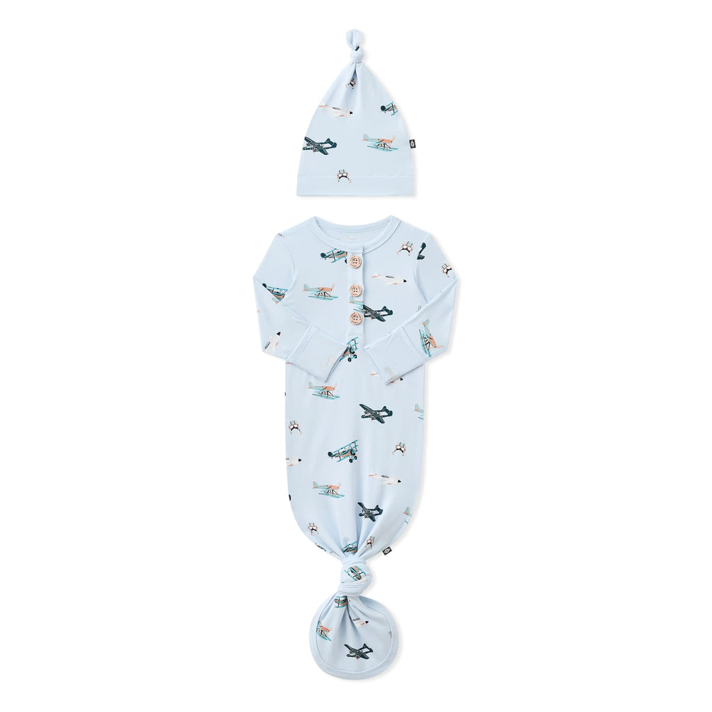 Knotted Gown with Hat Set in Take Off