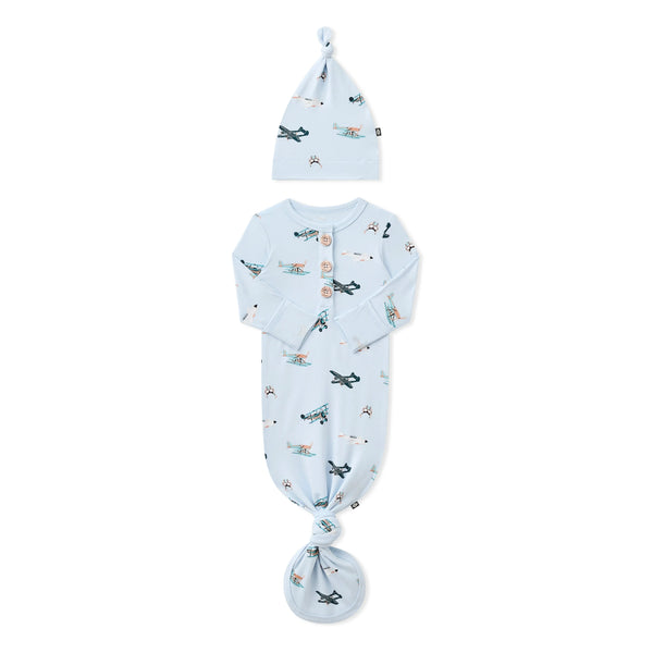 Knotted Gown with Hat Set in Take Off