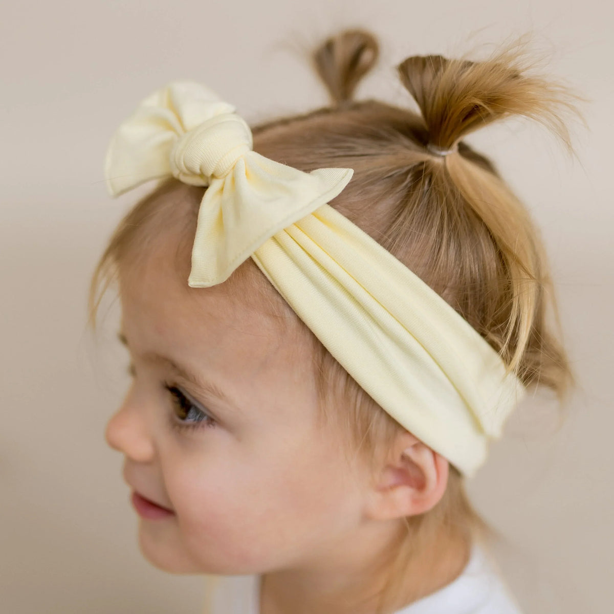 Knotted Bow Headband in Chamomile Main image