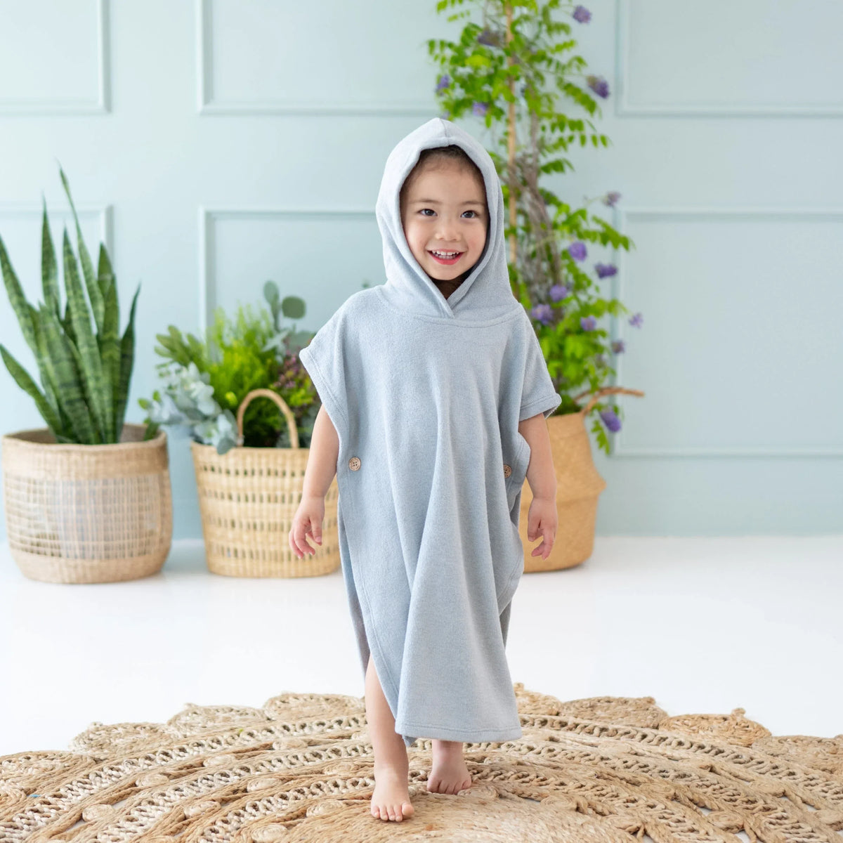 Swim Poncho in Fog Main image