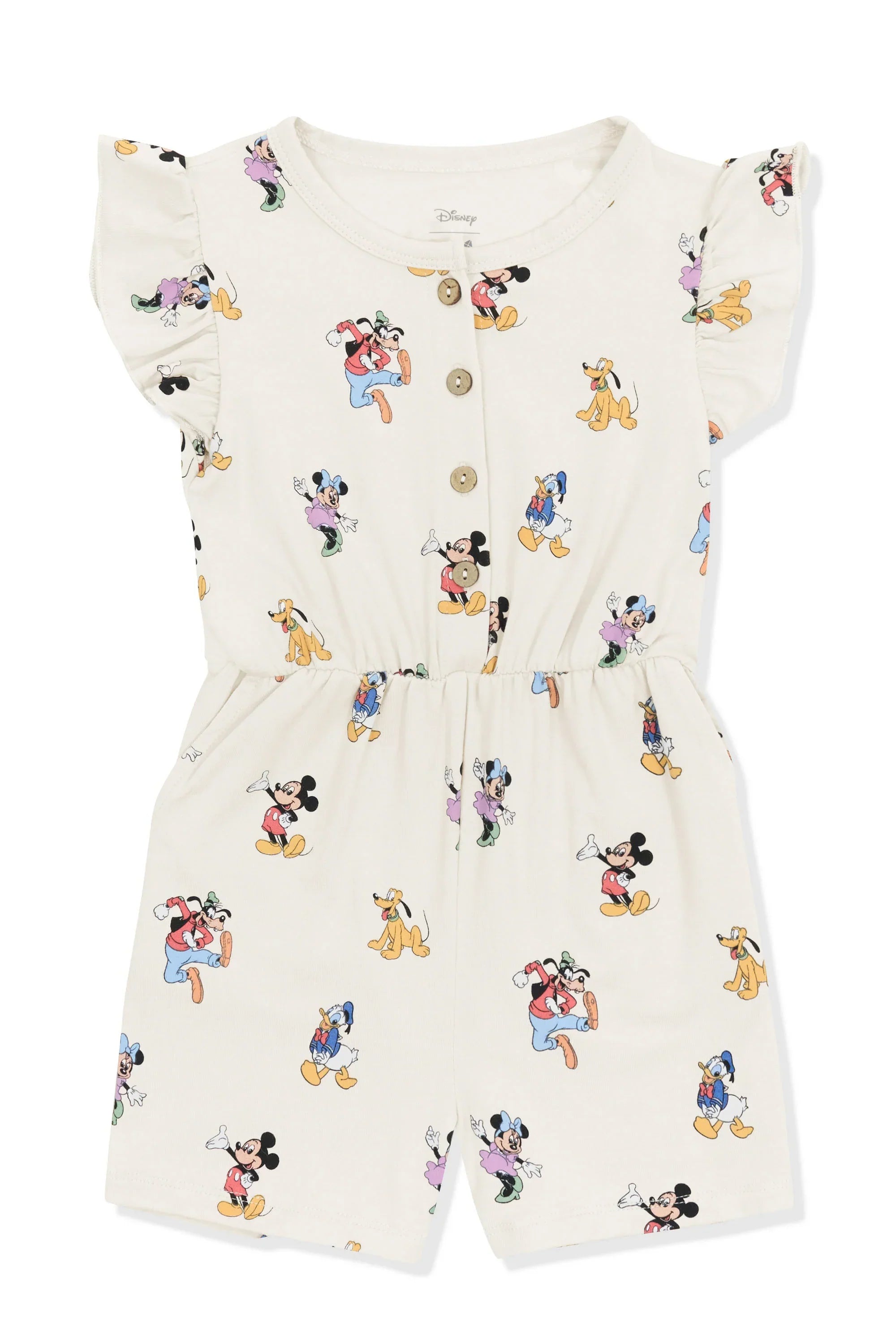 Flutter Sleeve Romper in Mickey Mouse and Friends Secondary image