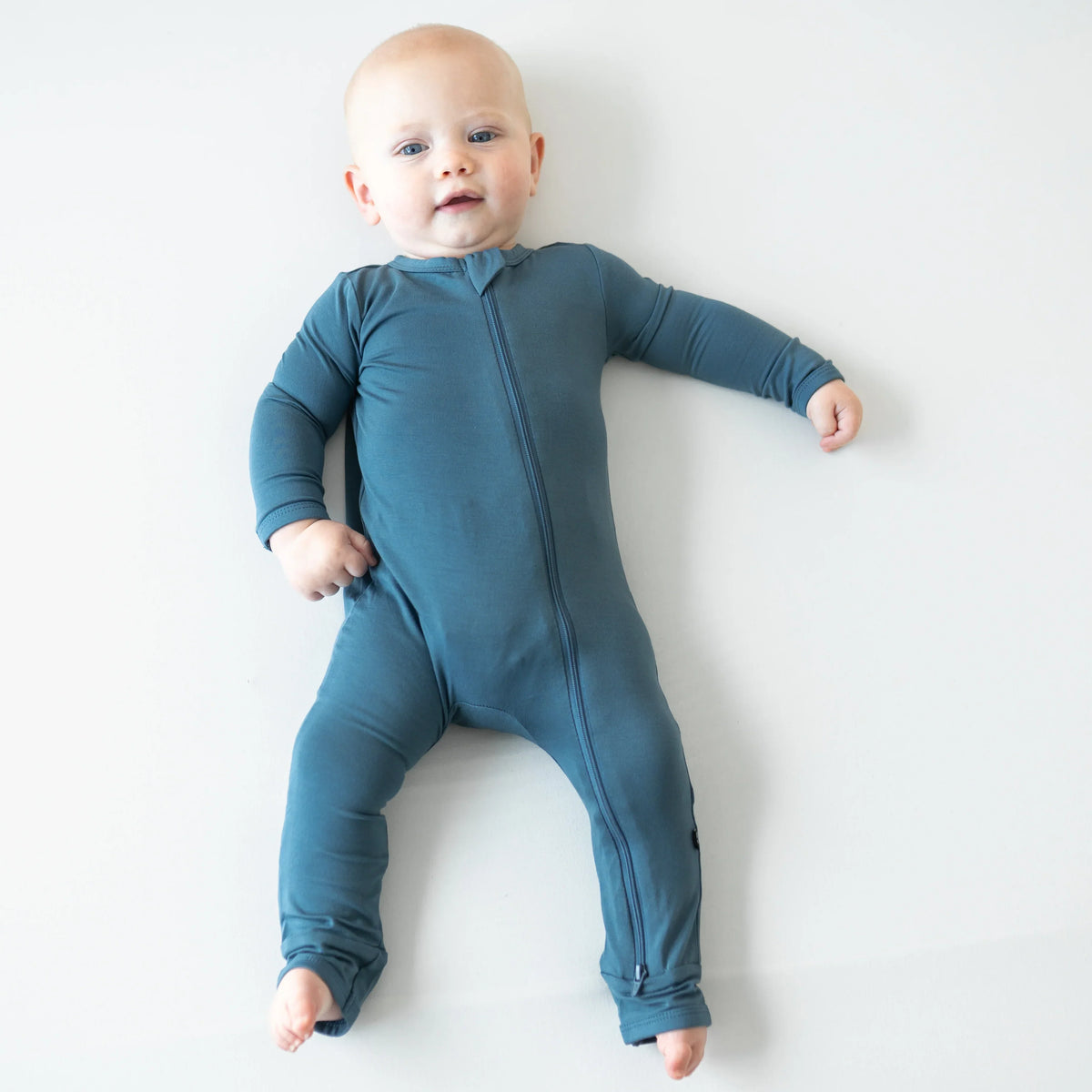Zippered Romper in Atlantic Main image