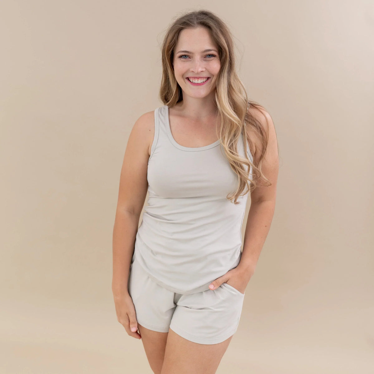 Women’s Tank Set in Oat Main image