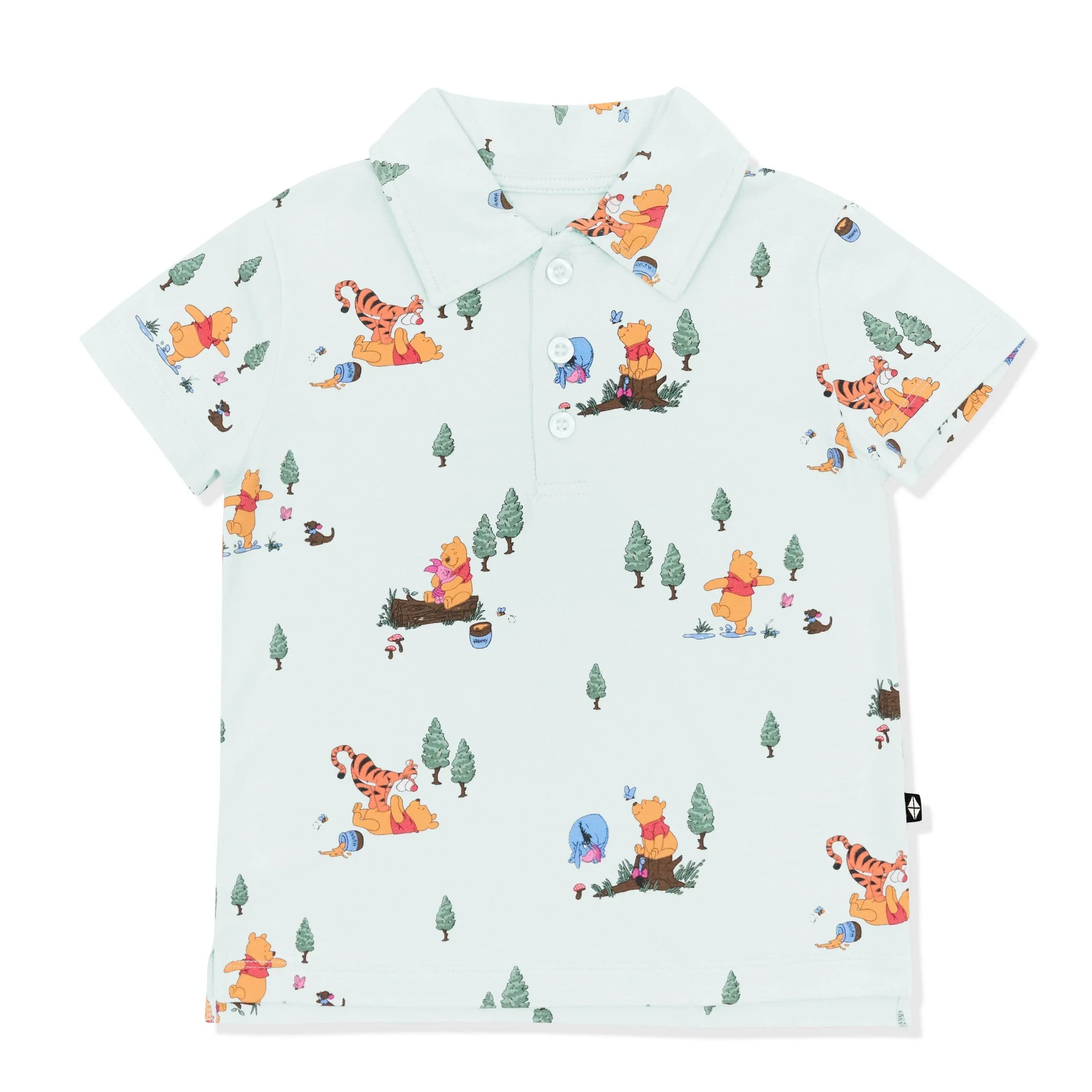 Toddler Short Sleeve Polo in Winnie the Pooh Hundred Acre Wood Secondary image
