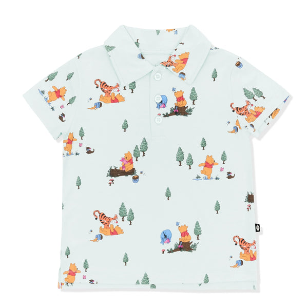 Toddler Short Sleeve Polo in Winnie the Pooh Hundred Acre Wood