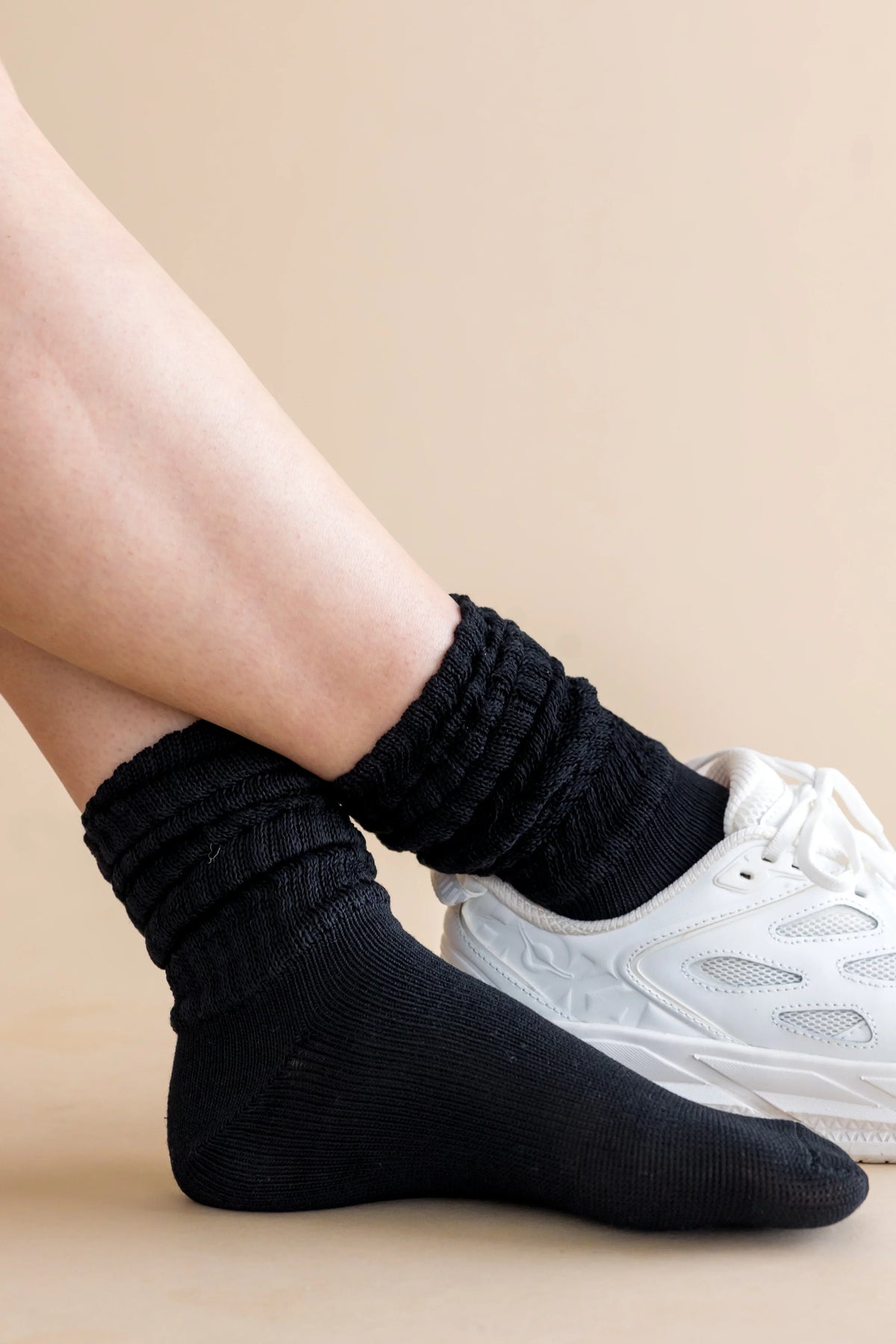Adult Scrunch Socks in Midnight Main image