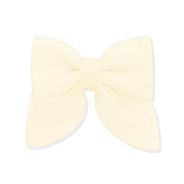 Medium Alligator Clip Bow in Chamomile