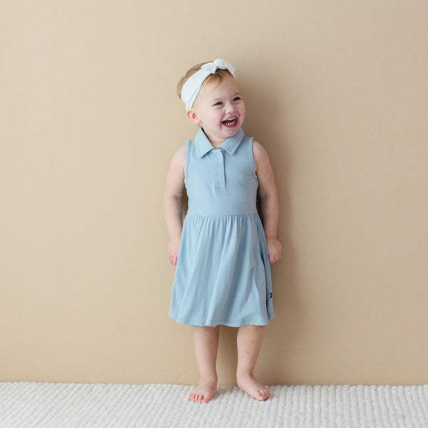 Polo Bodysuit Dress in Fog