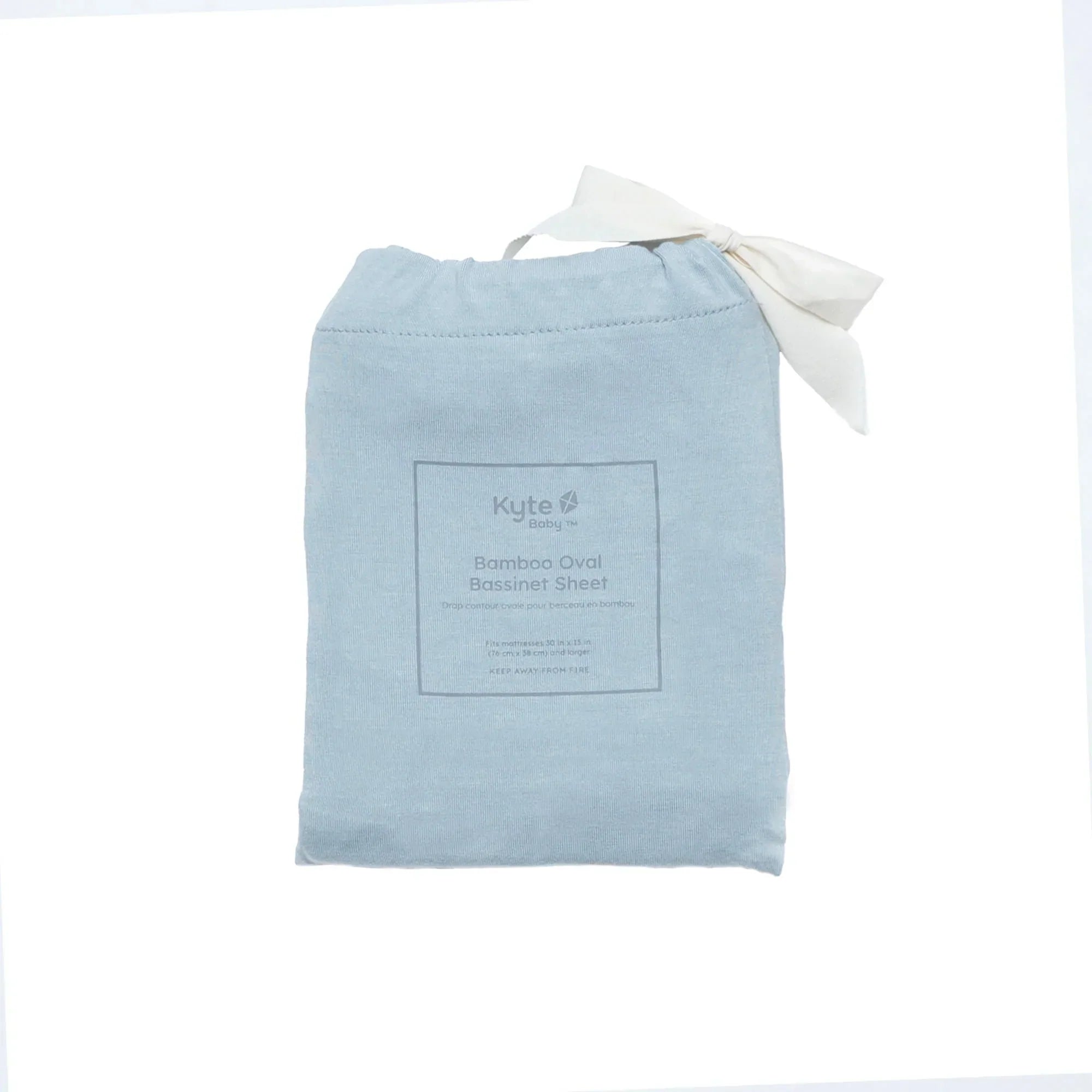 Oval Bassinet Sheet in Fog Secondary image