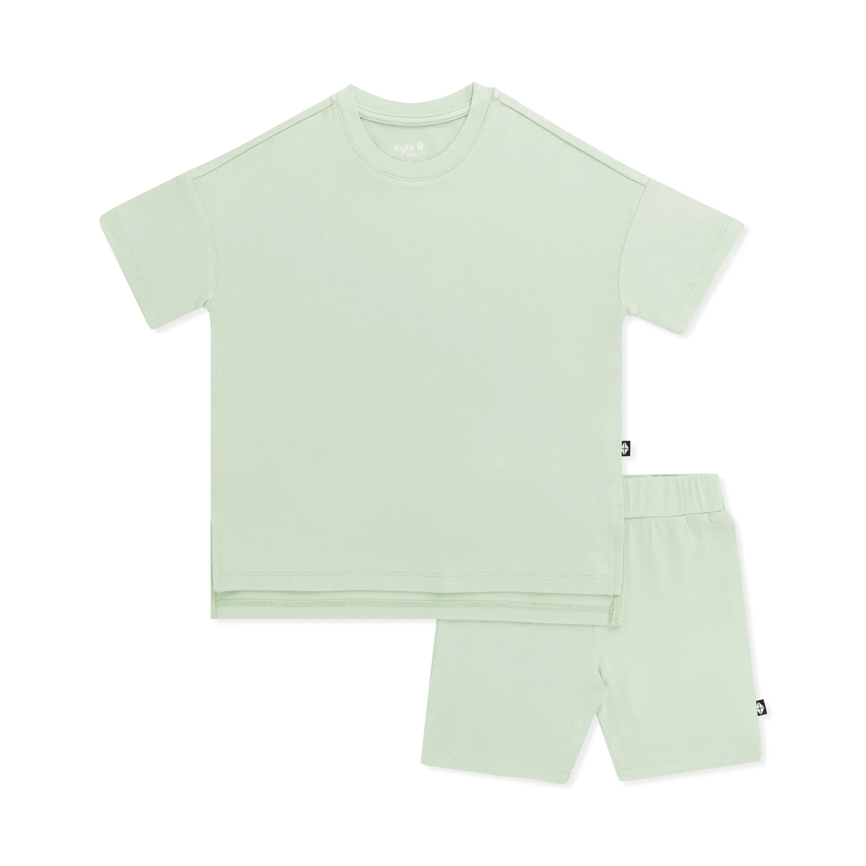 Toddler Biker Short Set in Basil Secondary image