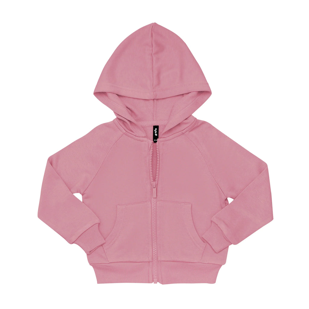 Fleece Zip Up Hoodie in Apple Blossom