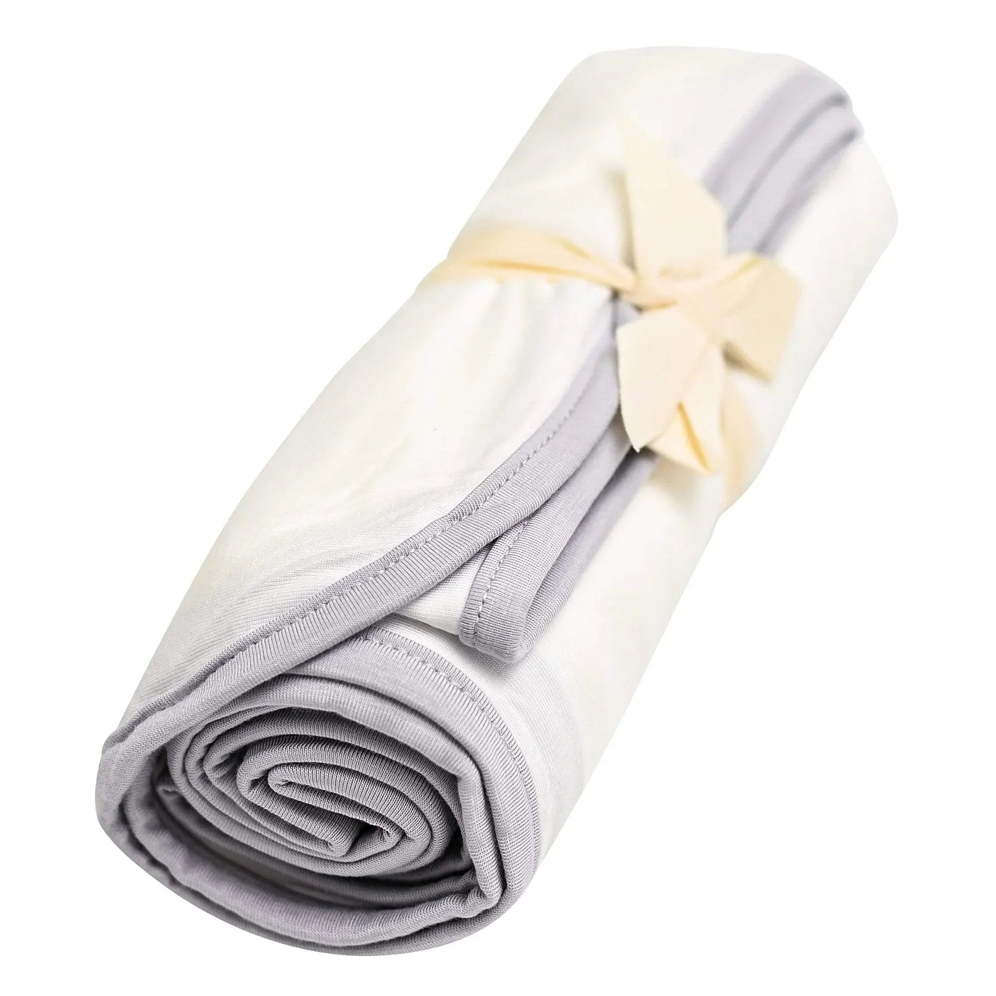 Swaddle Blanket in Cloud with Storm Trim Secondary image