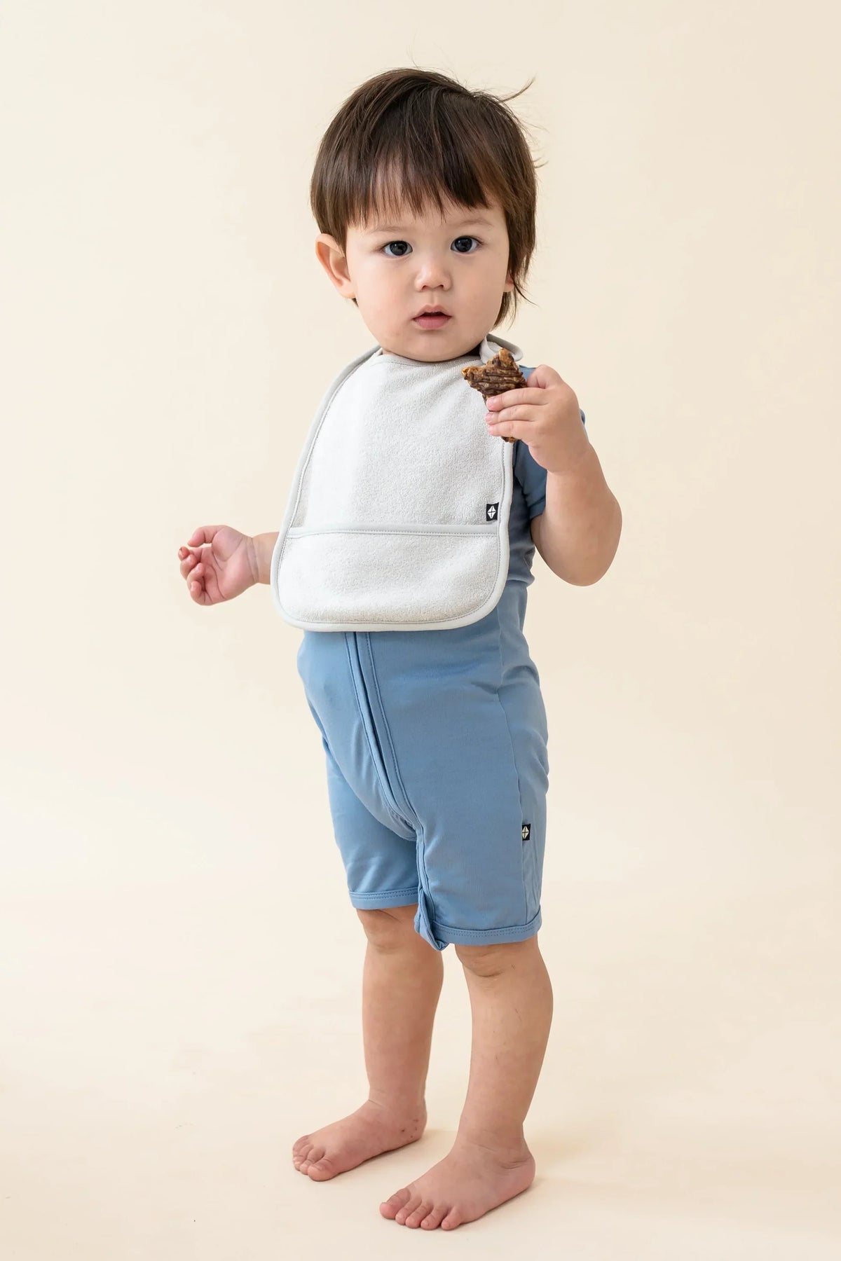 Terry Pocket Bib in Oat Main image