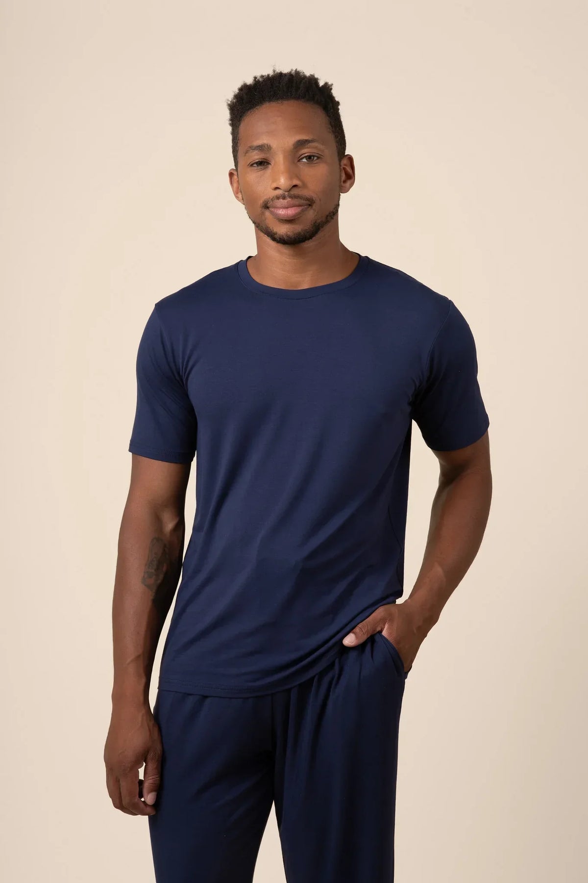 Men's Crew Neck Tee in Navy Main image