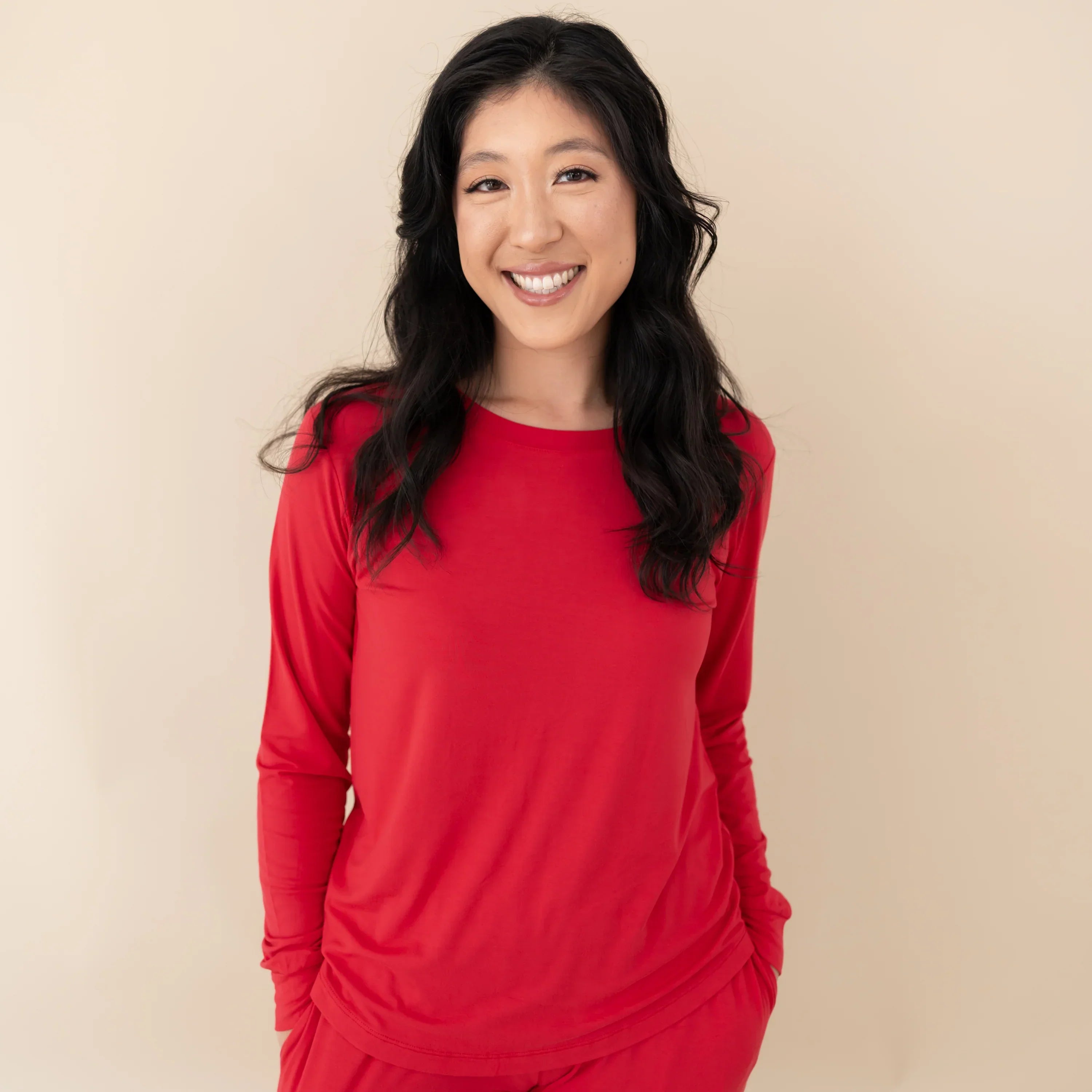 Women's Jogger Pajama Set in Cardinal Secondary image