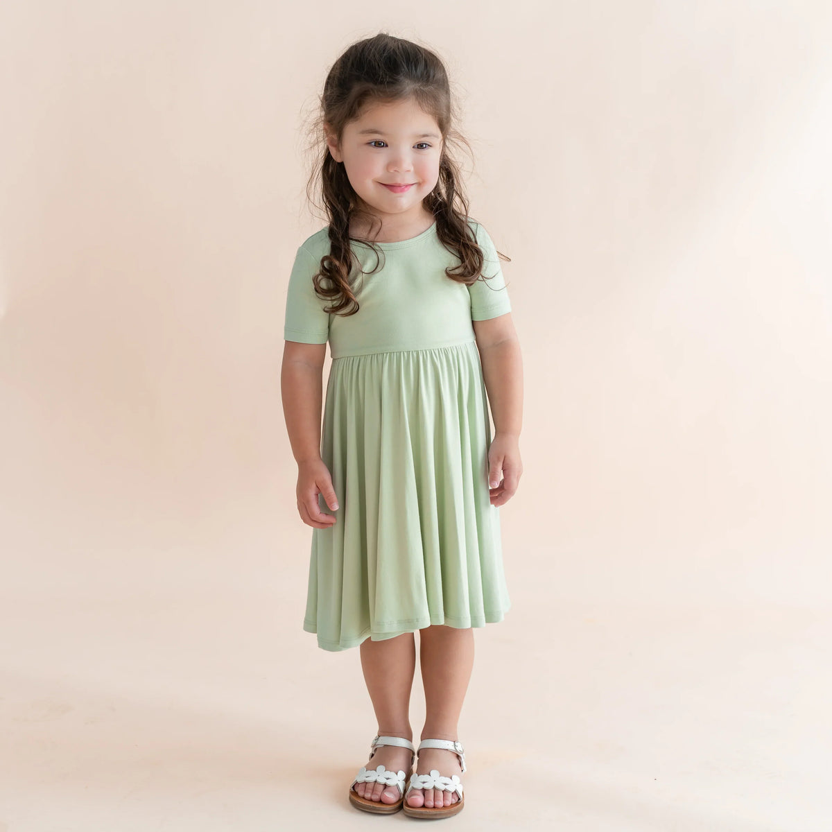 Twirl Dress in Basil Main image