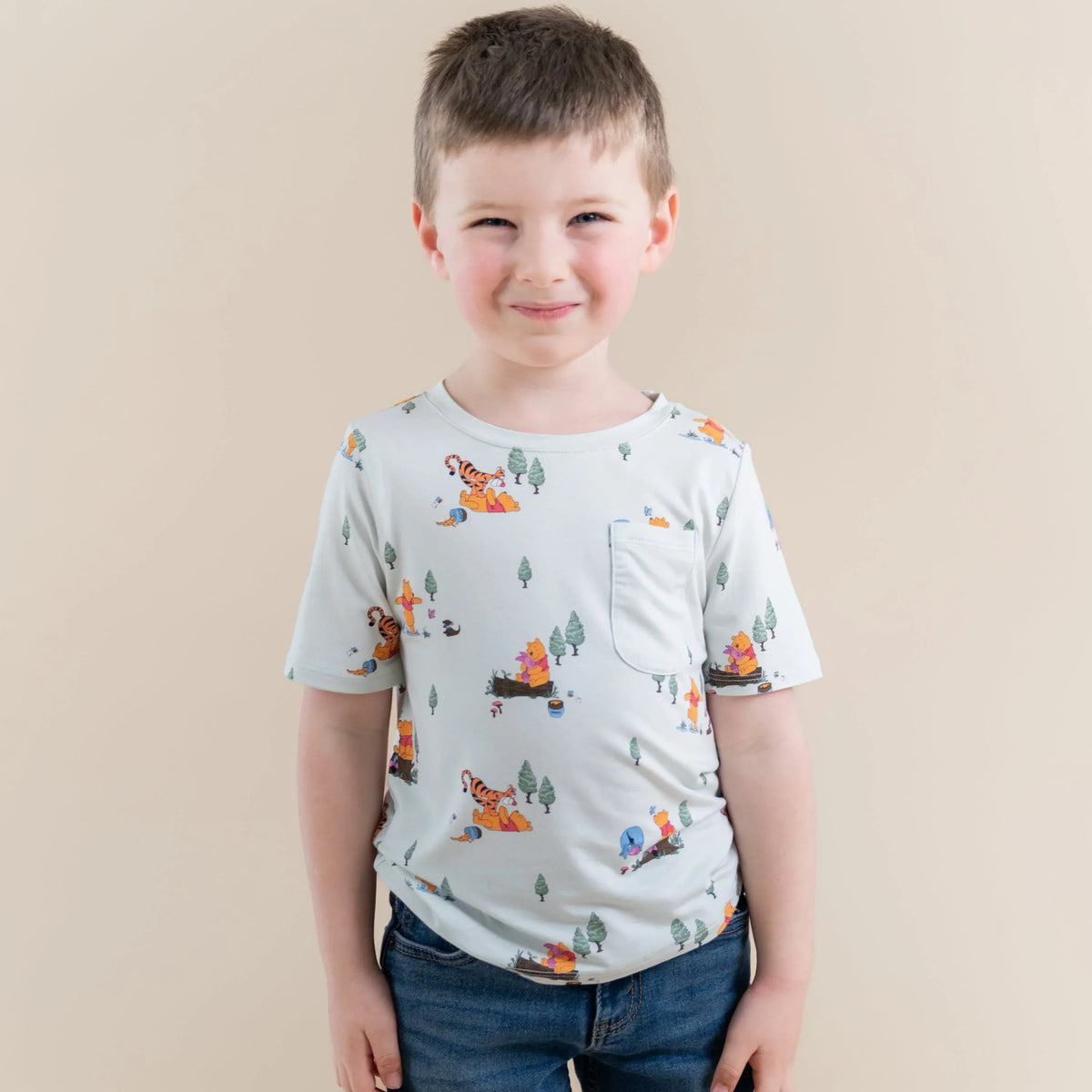 Toddler Crew Neck Tee in Winnie the Pooh Hundred Acre Wood Main image