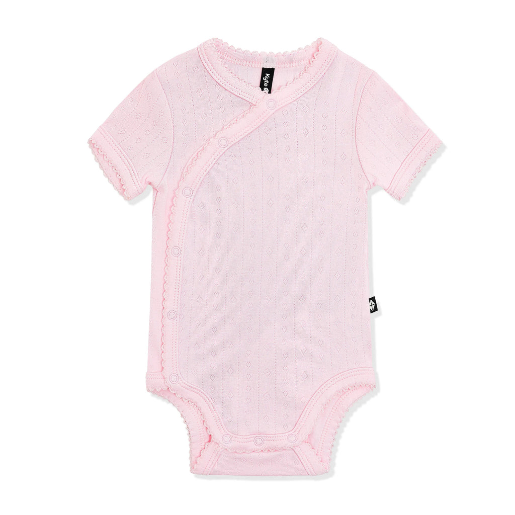 Pointelle Kimono Bodysuit in Sakura