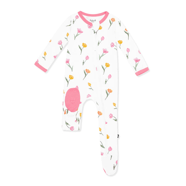 Zippered Footie in Tulip
