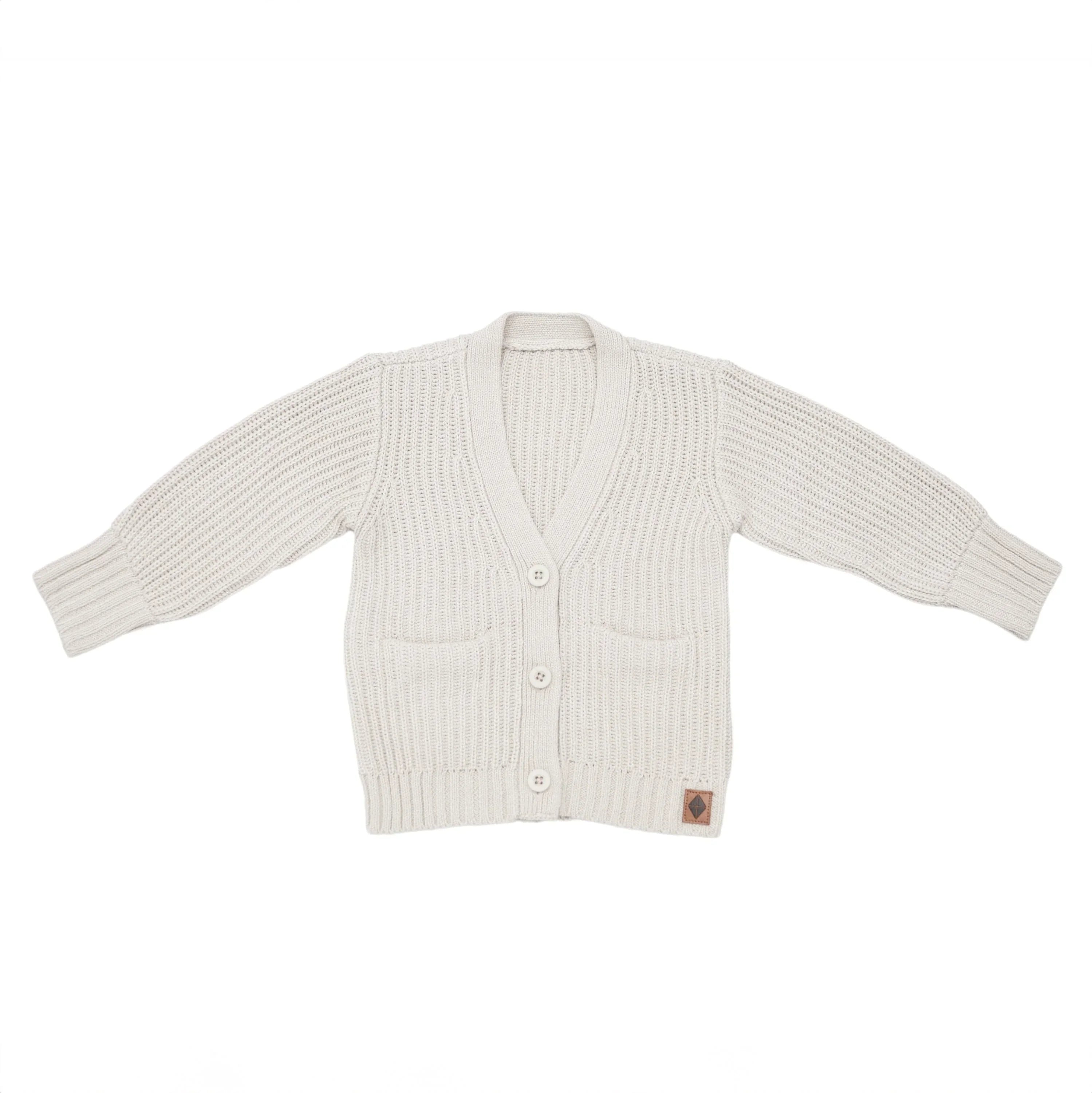 Chunky Knit Oversized Cardigan in Oat Secondary image
