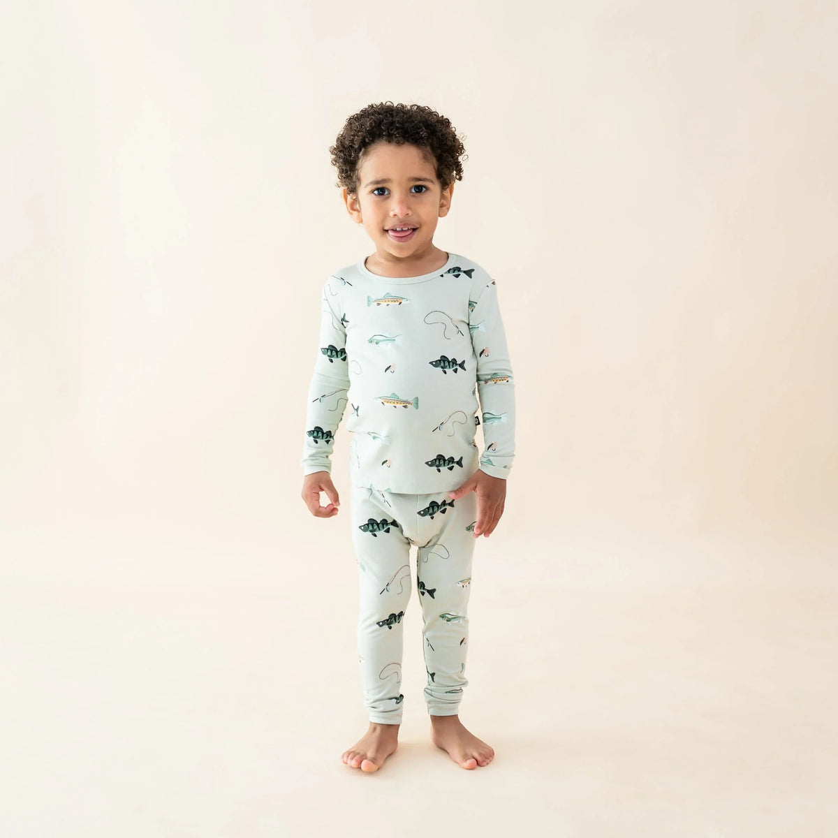 Long Sleeve Pajamas in Fishing Main image