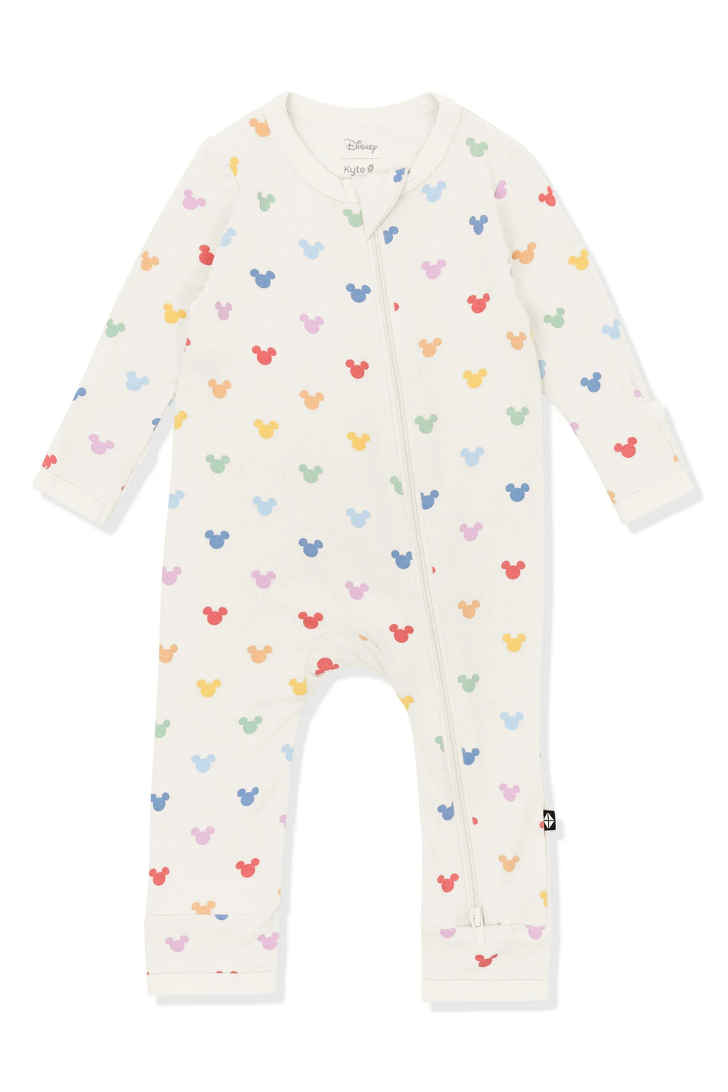 Zippered Romper in Pastel Mickey Mouse