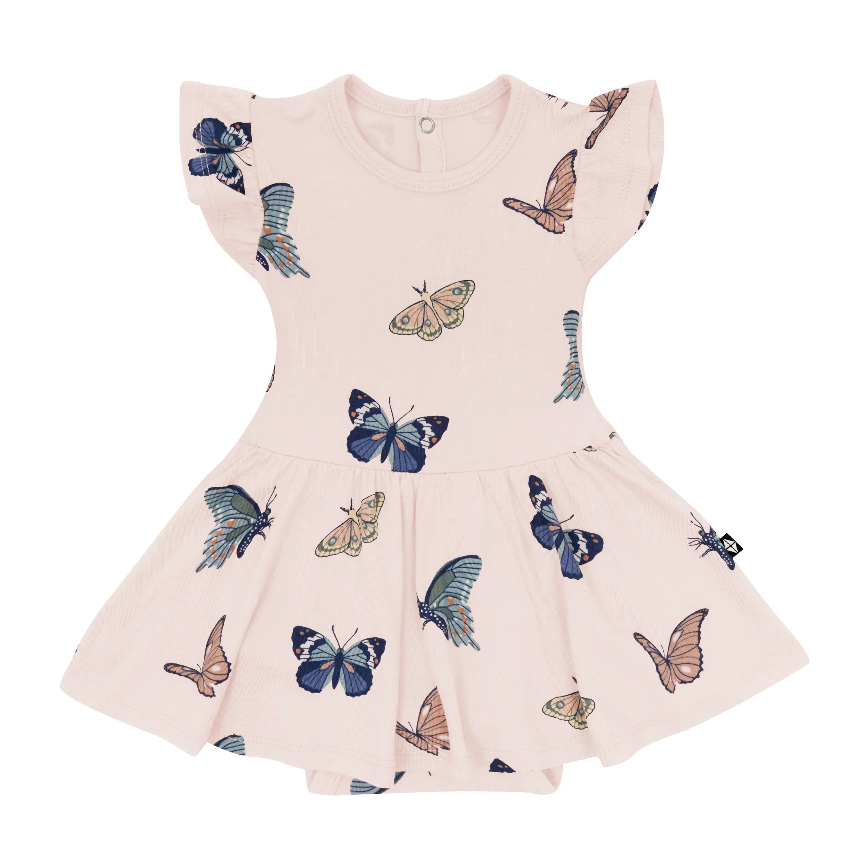 Twirl Bodysuit Dress in Blush Butterfly Secondary image