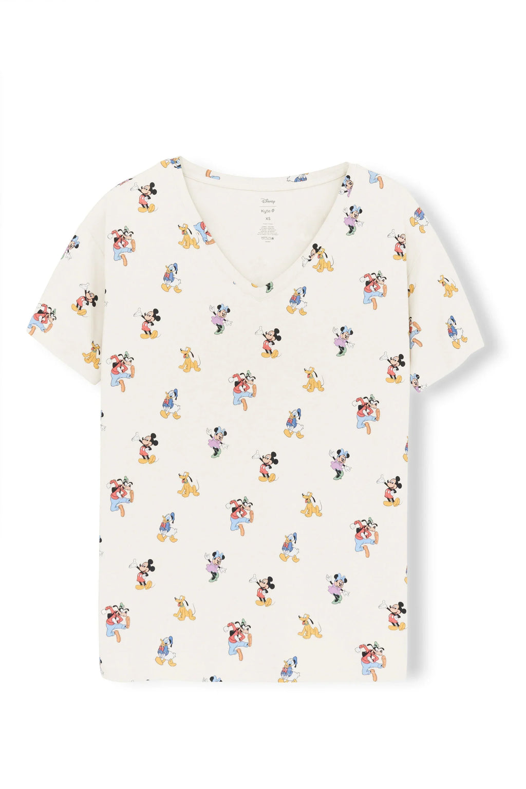 Women's Relaxed Fit V-Neck in Mickey Mouse and Friends