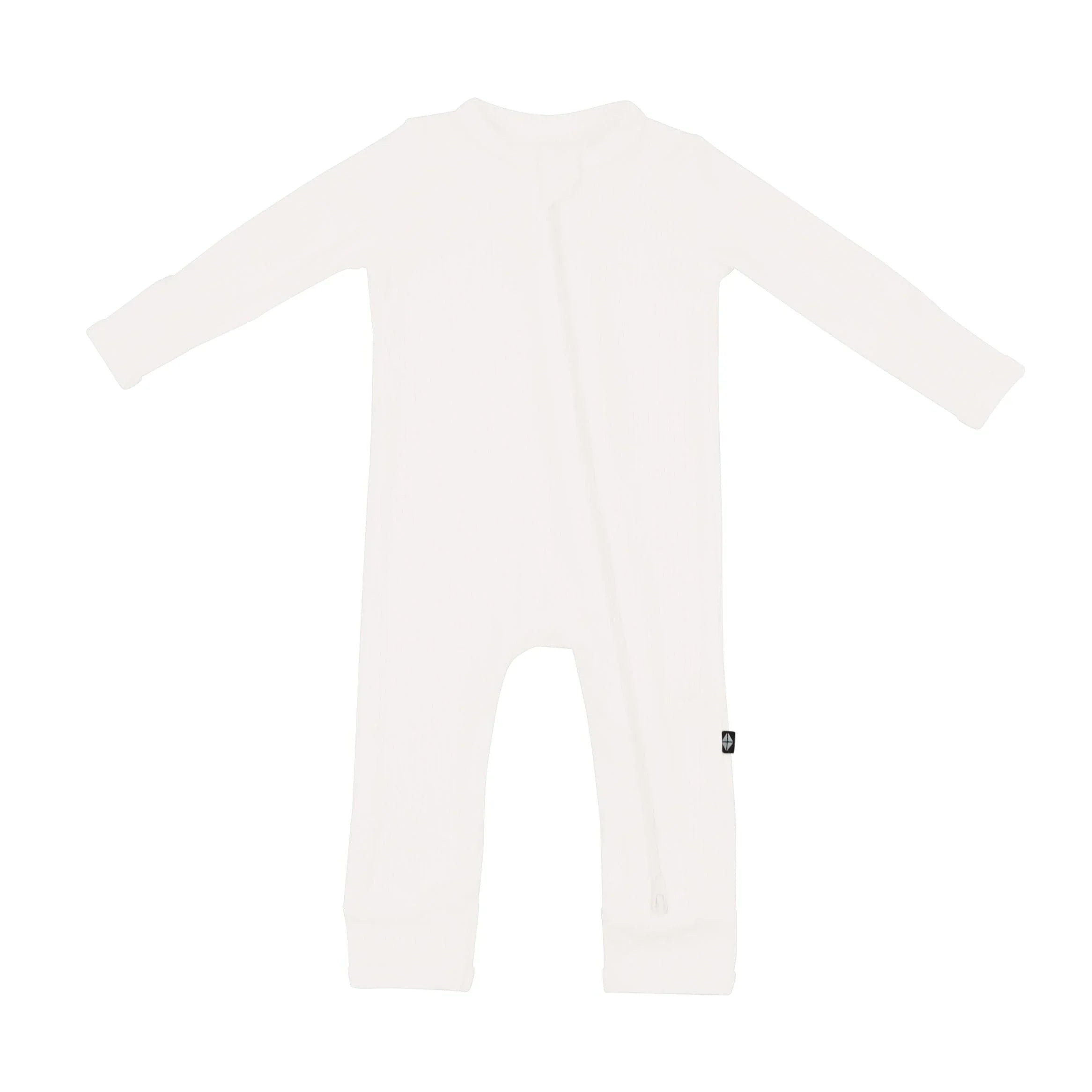 Ribbed Zipper Romper in Cloud Secondary image