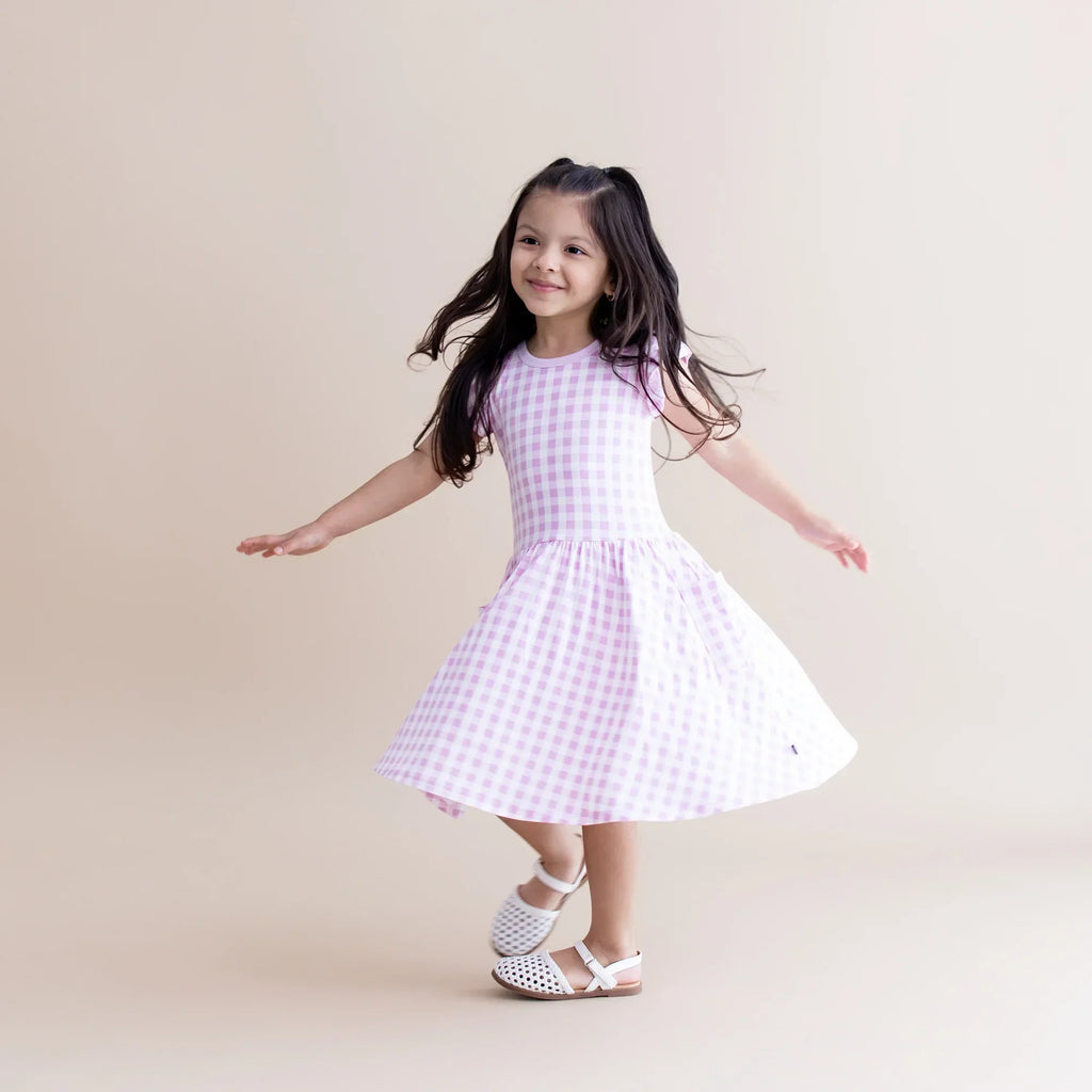 Pocket Dress in Gingham Thistle