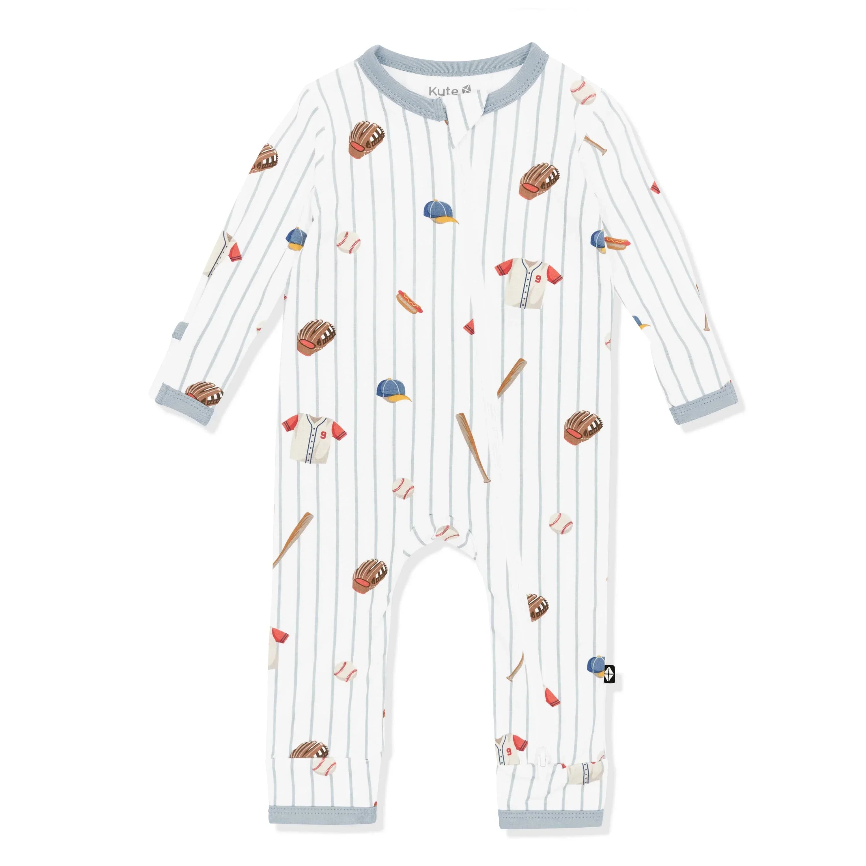 Zippered Romper in Home Run Secondary image