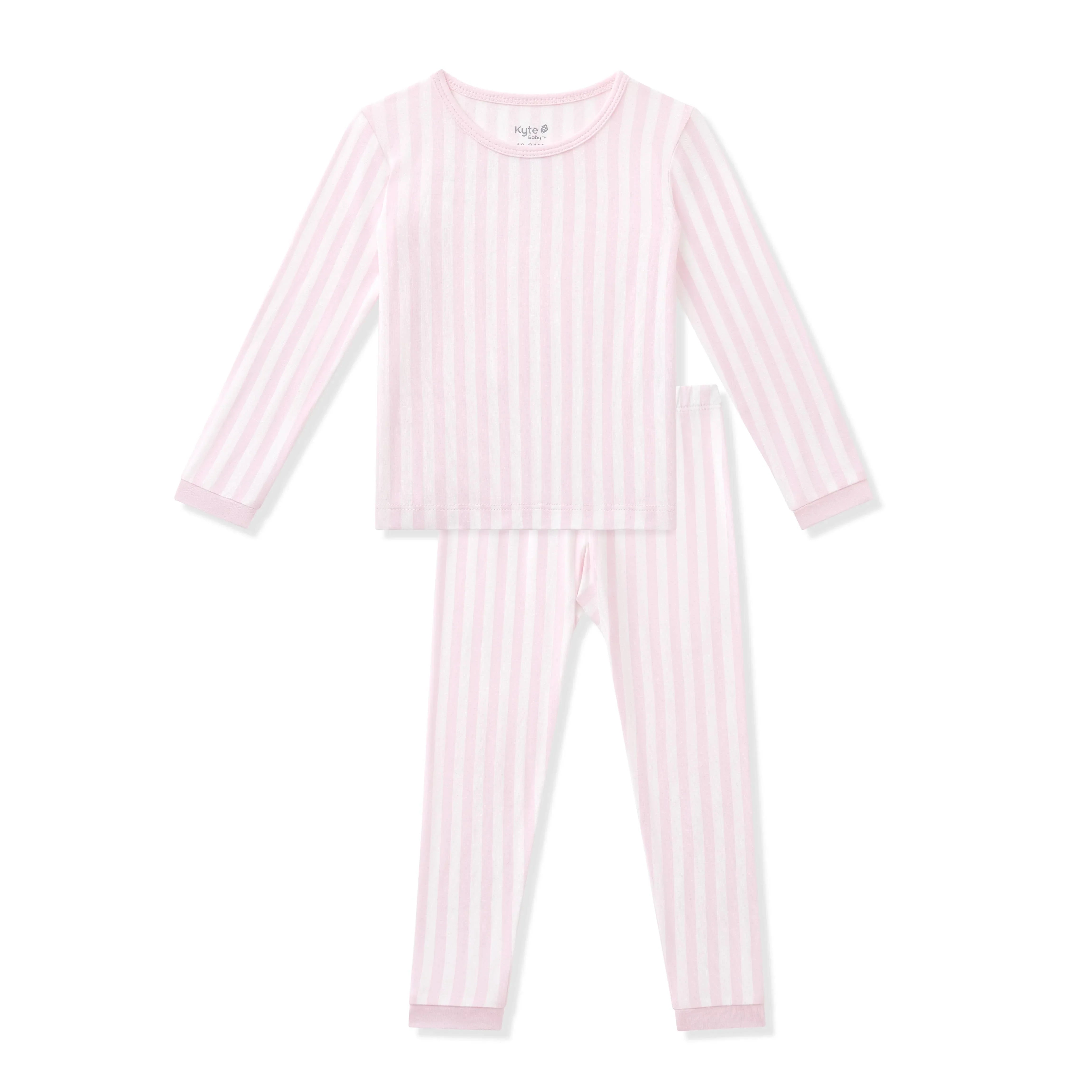 Long Sleeve Pajamas in Small Sakura Stripe Secondary image