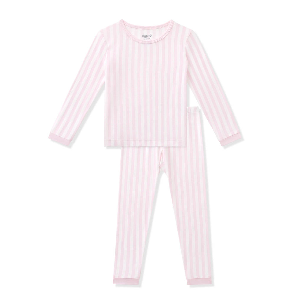 Long Sleeve Pajamas in Small Sakura Stripe