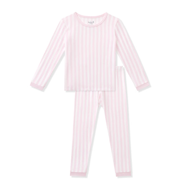 Long Sleeve Pajamas in Small Sakura Stripe