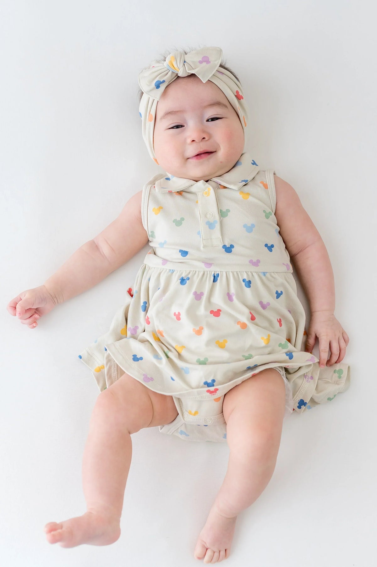 Polo Bodysuit Dress in Pastel Mickey Mouse Main image