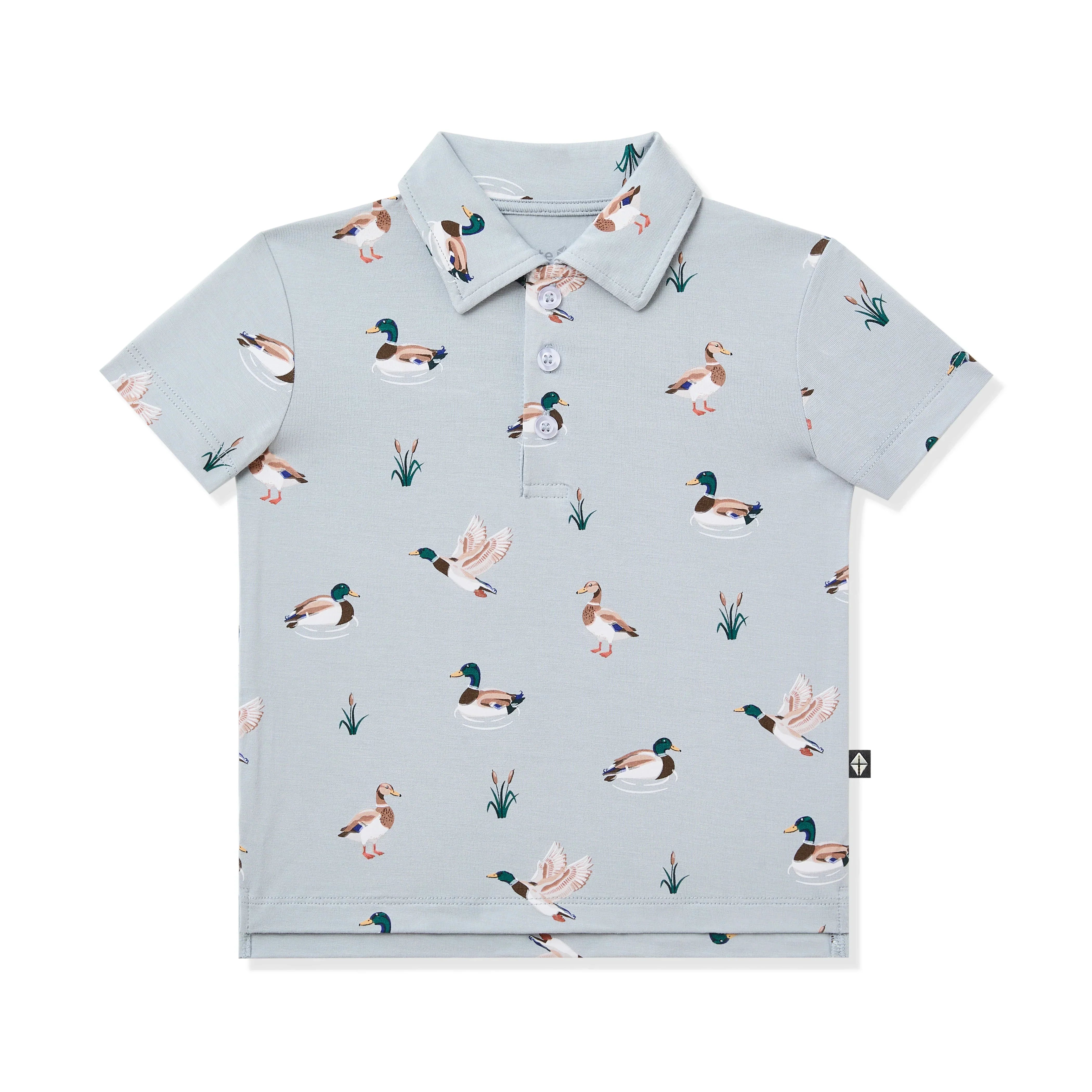 Toddler Short Sleeve Polo in Mallard Duck Secondary image