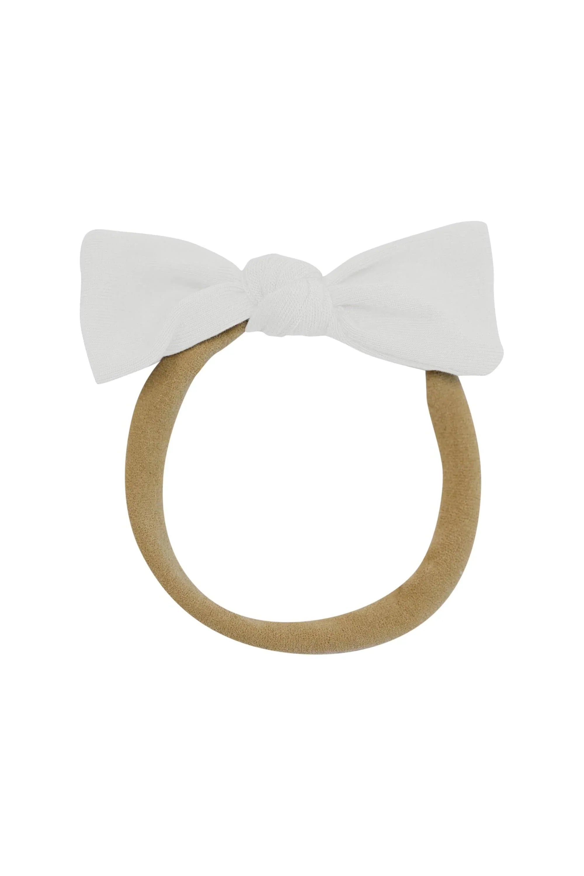 Tiny Nylon Bow in Oat Secondary image