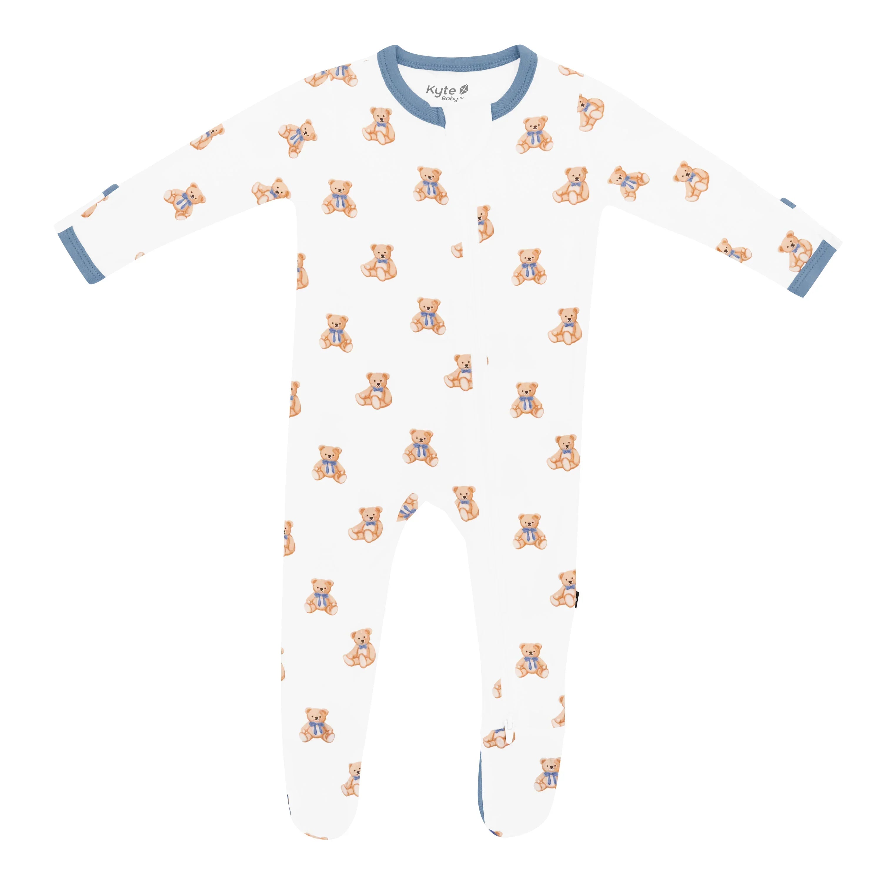 Zippered Footie in Teddy Bear Secondary image