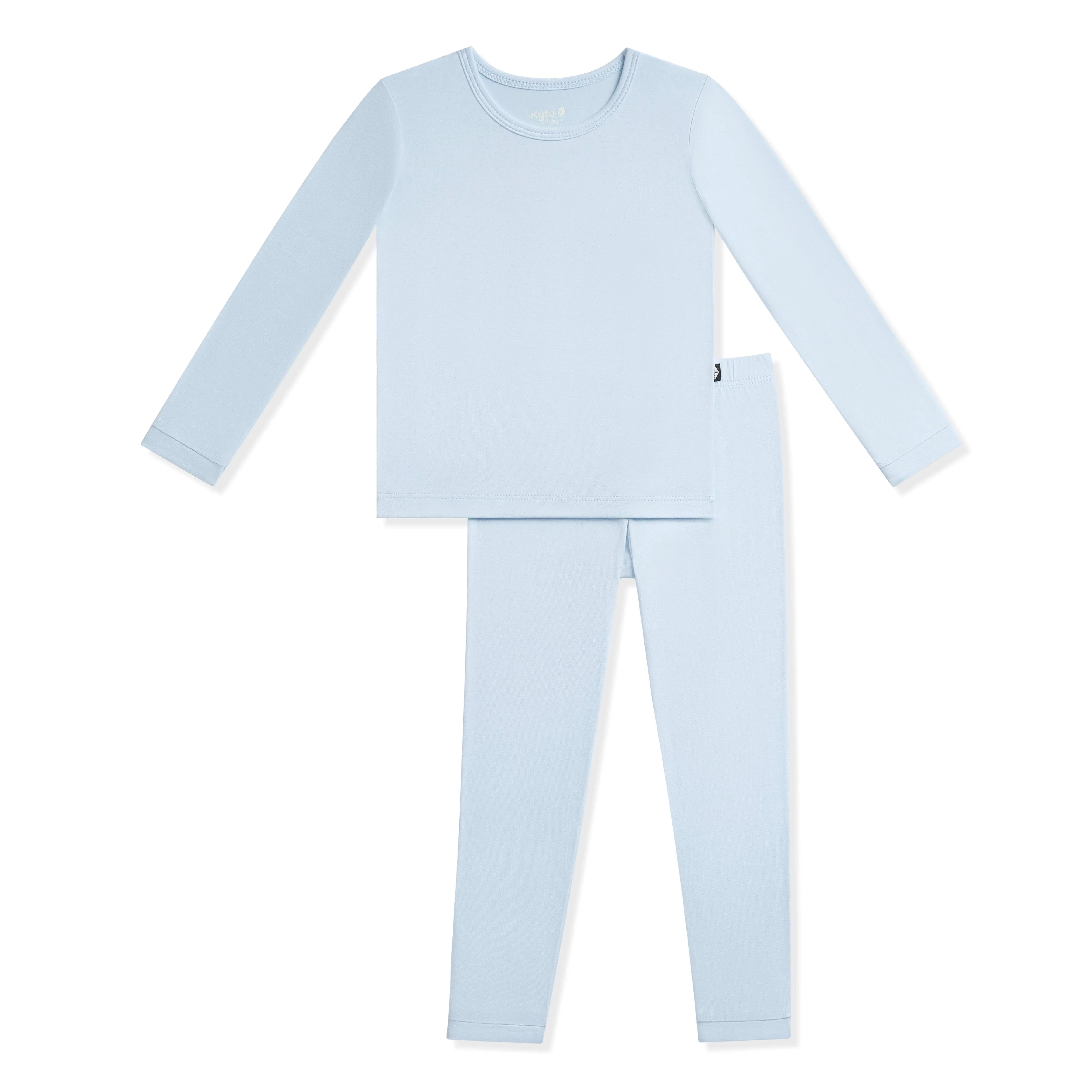 Long Sleeve Pajamas in Breeze Secondary image