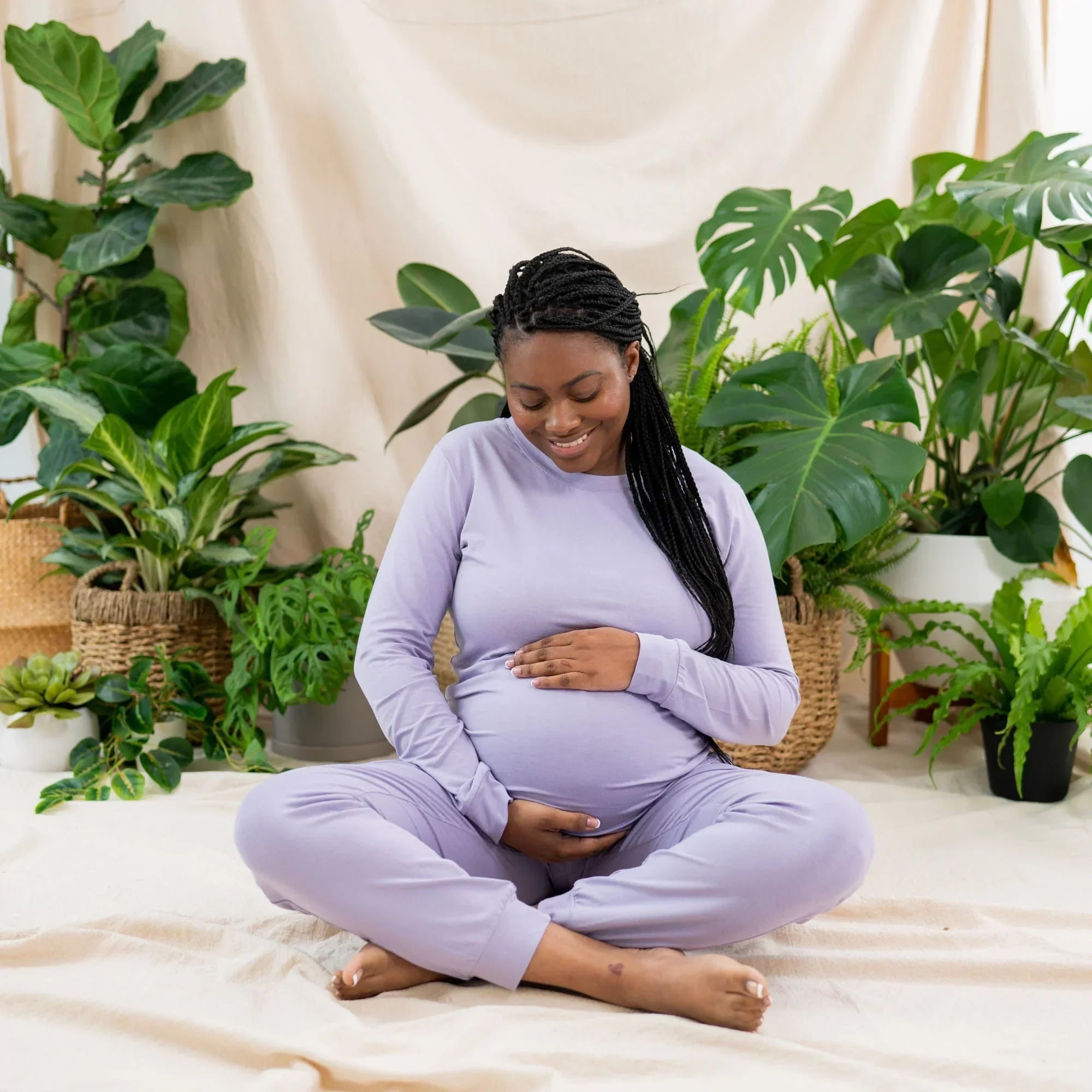 Women's Jogger Pajama Set in Taro Secondary image