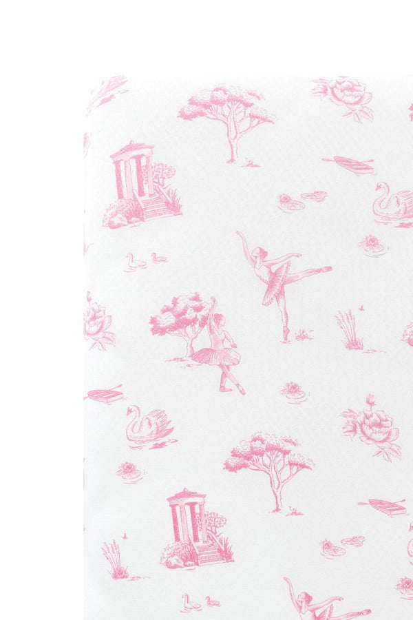 Crib Sheet in Toile Ballet