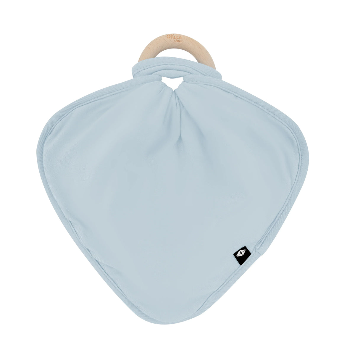 Lovey in Fog with Removable Wooden Teething Ring Main image