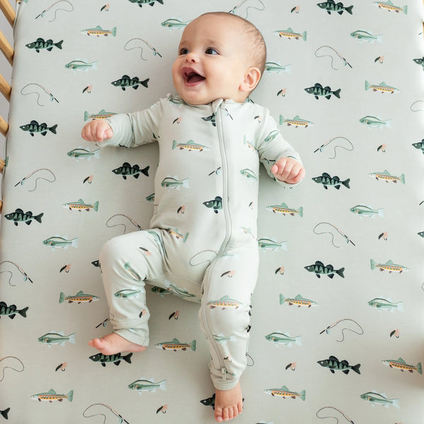 Zippered Romper in Fishing