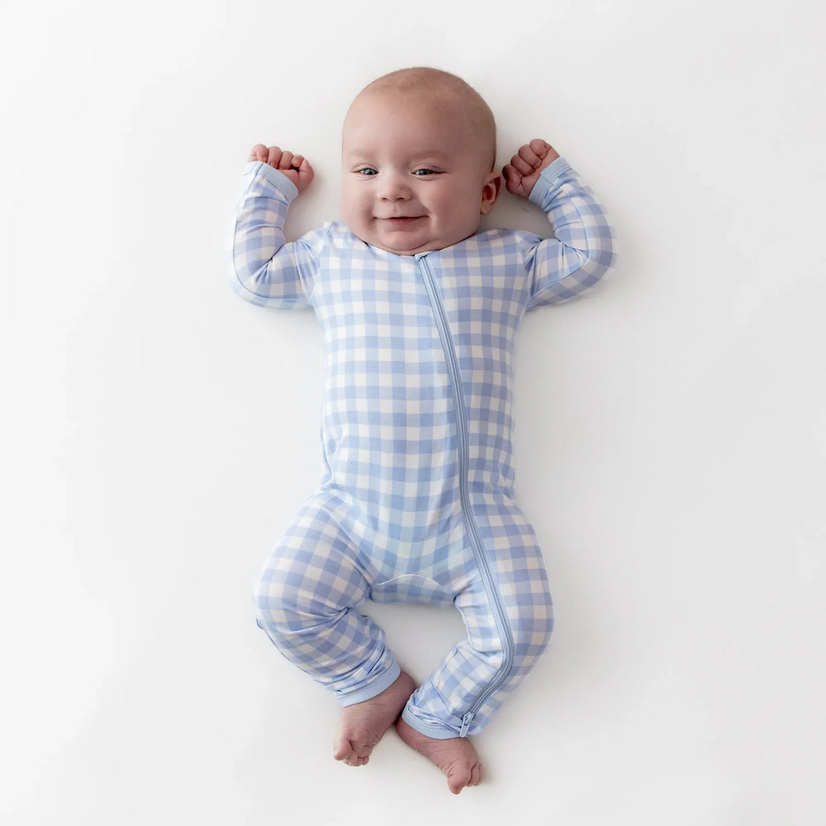 Zippered Romper in Gingham Breeze Main image