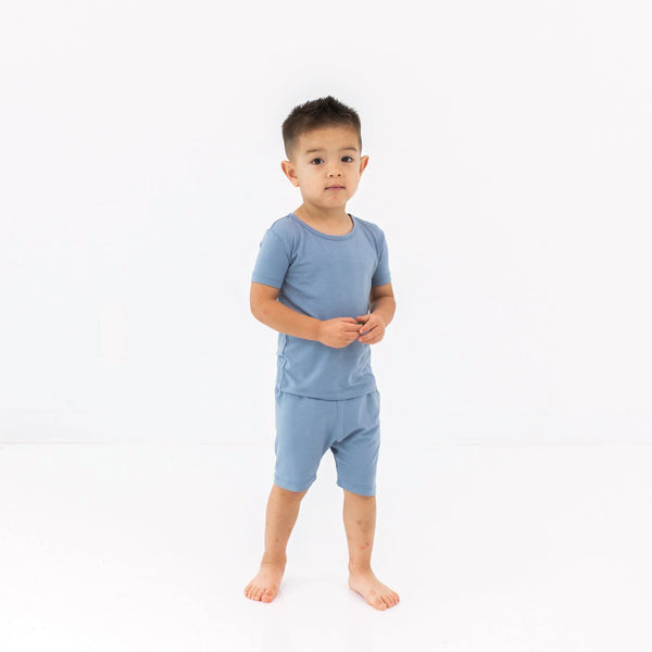 Short Sleeve Pajamas in Slate
