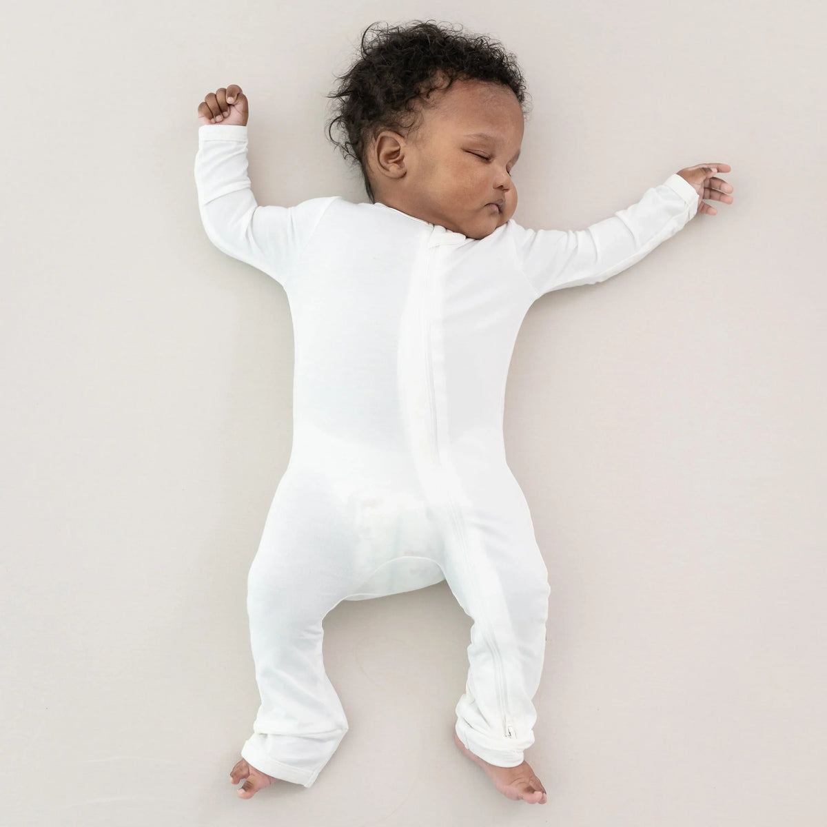 Zippered Romper in Cloud Main image